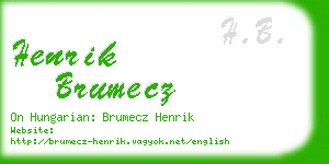 henrik brumecz business card